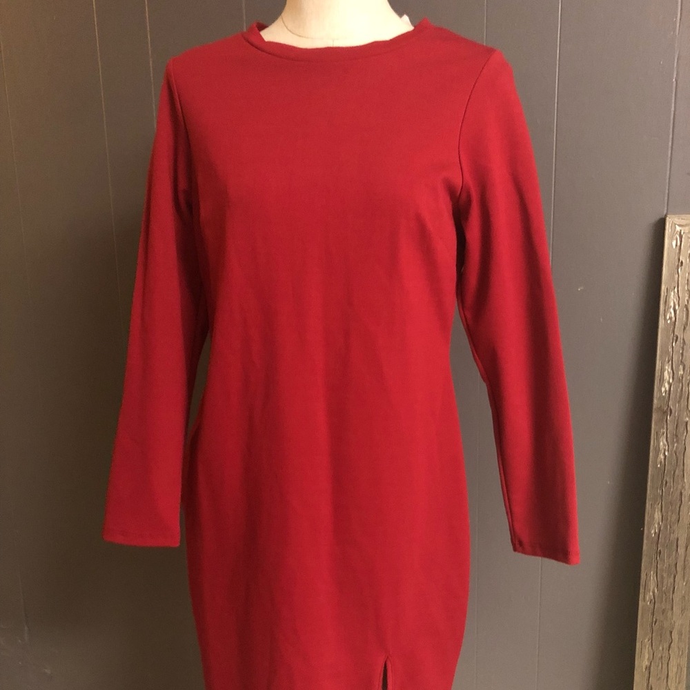 The vanity room burgundy dress